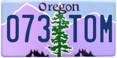 OR license plate 073TOM