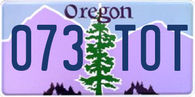 OR license plate 073TOT