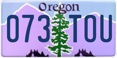 OR license plate 073TOU