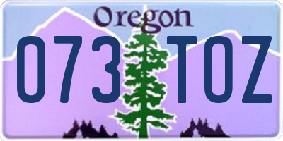 OR license plate 073TOZ