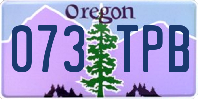 OR license plate 073TPB