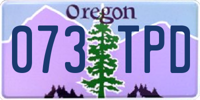 OR license plate 073TPD