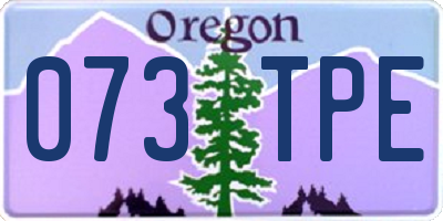 OR license plate 073TPE