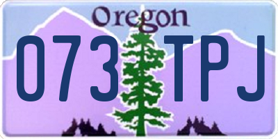OR license plate 073TPJ