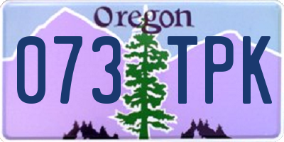 OR license plate 073TPK