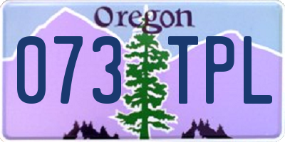 OR license plate 073TPL