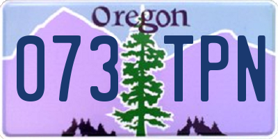 OR license plate 073TPN