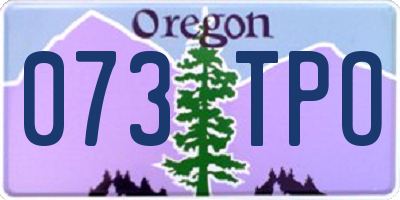 OR license plate 073TPO