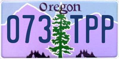 OR license plate 073TPP