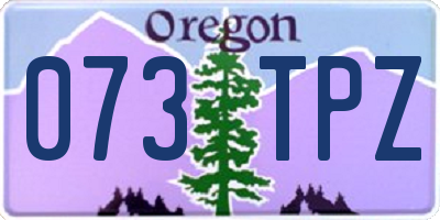 OR license plate 073TPZ