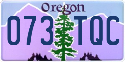OR license plate 073TQC