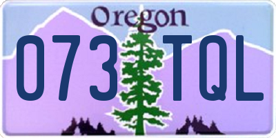 OR license plate 073TQL