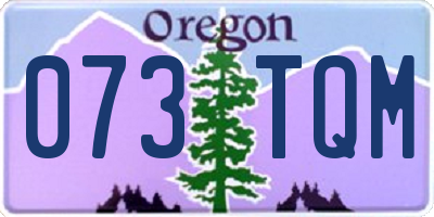 OR license plate 073TQM