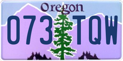 OR license plate 073TQW