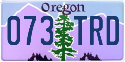 OR license plate 073TRD