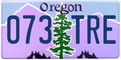 OR license plate 073TRE
