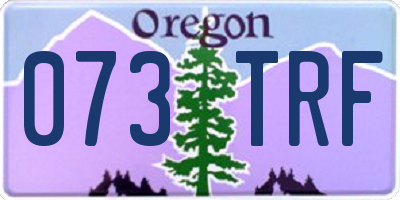 OR license plate 073TRF