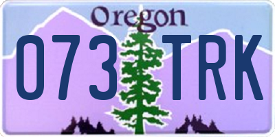 OR license plate 073TRK