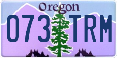 OR license plate 073TRM