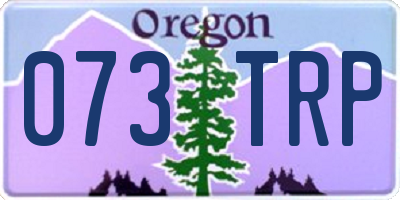 OR license plate 073TRP