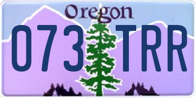 OR license plate 073TRR