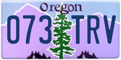OR license plate 073TRV