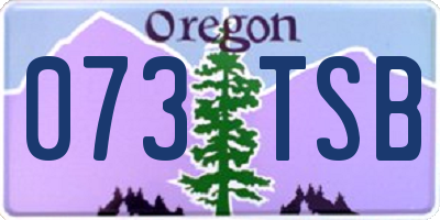 OR license plate 073TSB