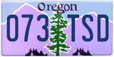 OR license plate 073TSD