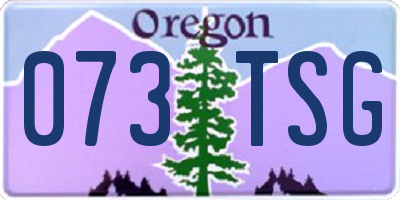 OR license plate 073TSG
