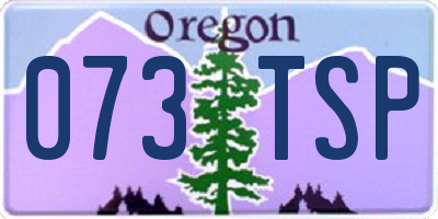 OR license plate 073TSP