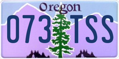 OR license plate 073TSS