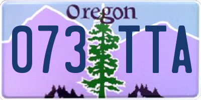 OR license plate 073TTA