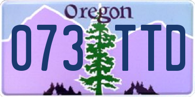 OR license plate 073TTD