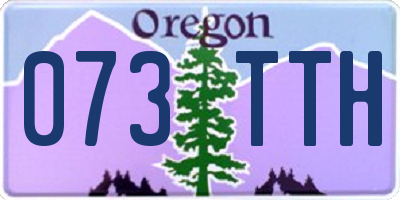 OR license plate 073TTH