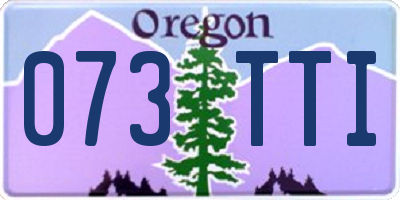 OR license plate 073TTI