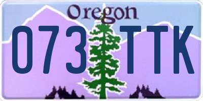 OR license plate 073TTK