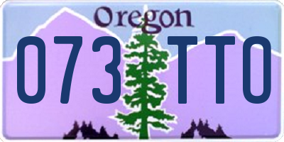 OR license plate 073TTO