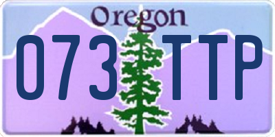 OR license plate 073TTP