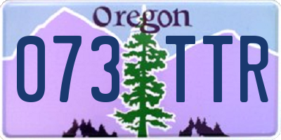 OR license plate 073TTR