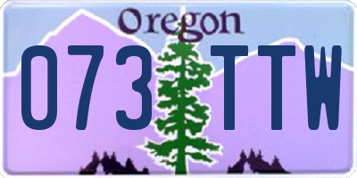 OR license plate 073TTW
