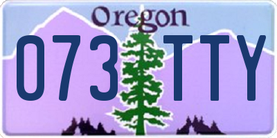 OR license plate 073TTY