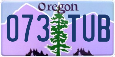 OR license plate 073TUB