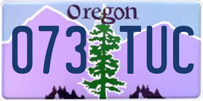 OR license plate 073TUC