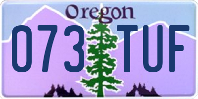 OR license plate 073TUF