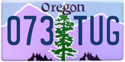 OR license plate 073TUG