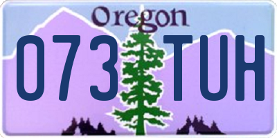 OR license plate 073TUH