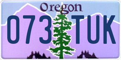 OR license plate 073TUK
