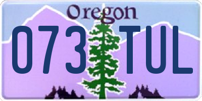 OR license plate 073TUL