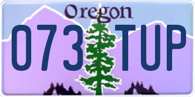 OR license plate 073TUP