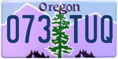 OR license plate 073TUQ